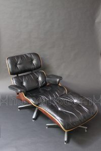 photo of black leather Classic Eames Lounge Chair & Ottoman ES670 - ES671 #47