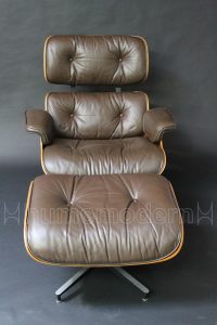 photo of front of brown leather Classic Eames Lounge Chair & Ottoman ES670 - ES671 #47