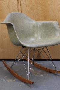 photo of front angle of eames zenith rocker chair