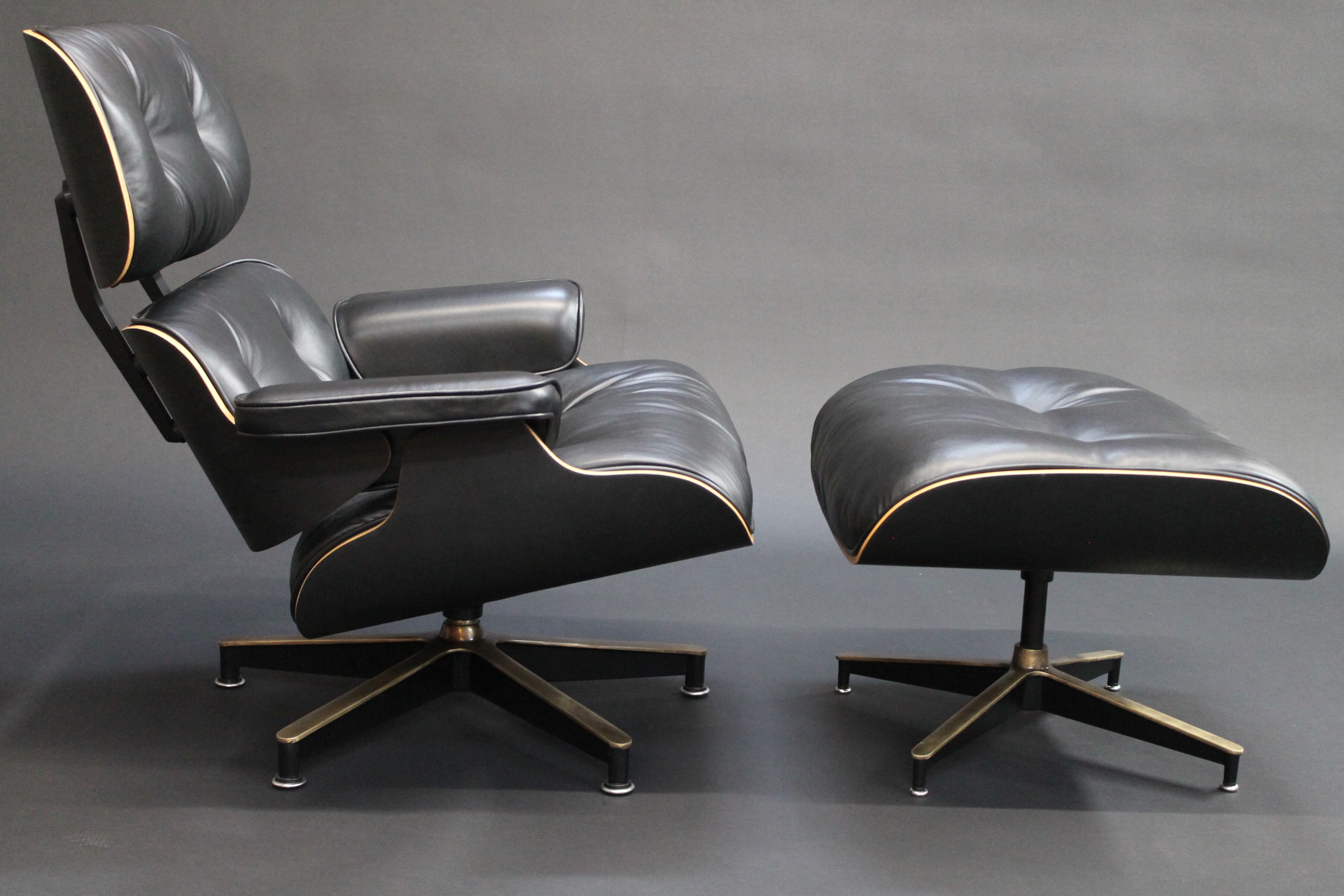 custom bespoke eames lounge chair and ottoman photo