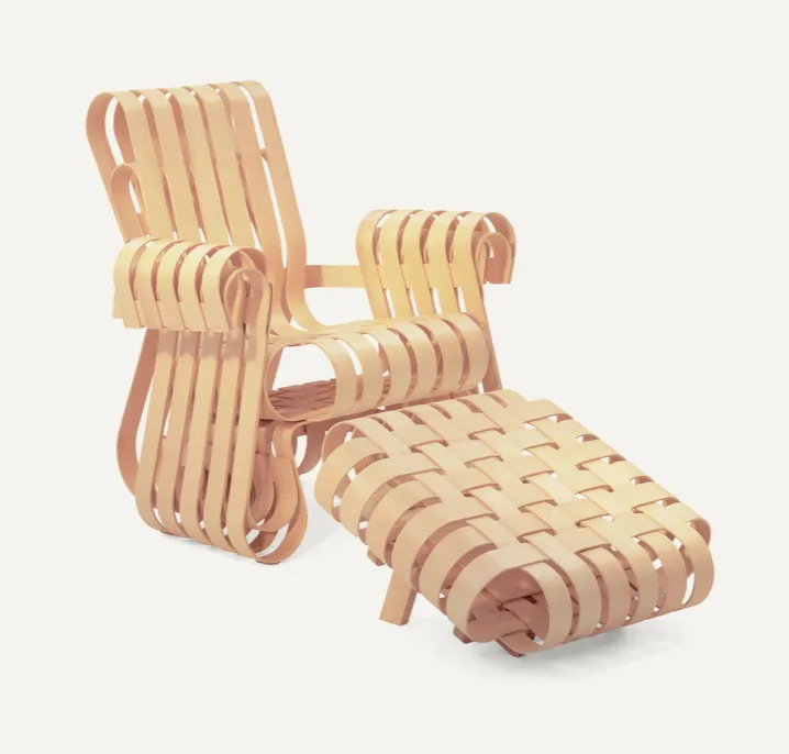 frank gehry power play chair with ottoman
